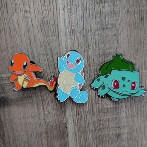 Pokemon Starters Enamel Pins Set